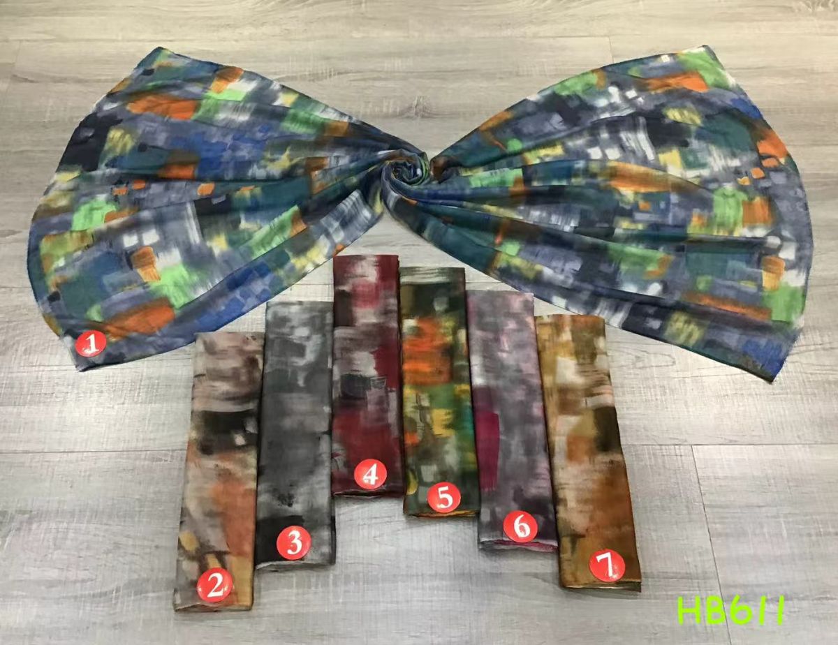 Esarfe Engros din vascoza, cu model imprimat, mix culori