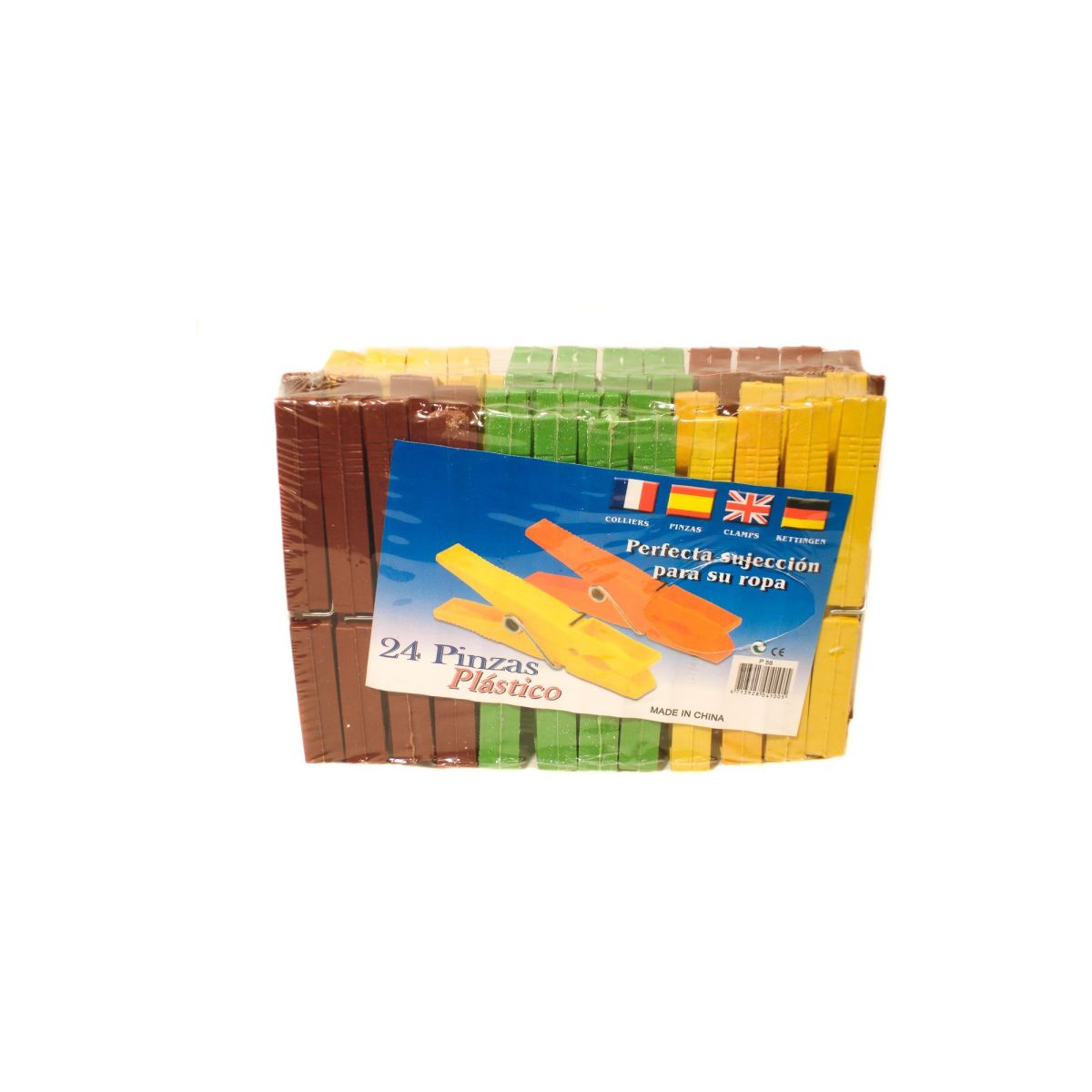Set carlige rufe Engros, Drepte, din plastic, mari, 24 buc, multicolore