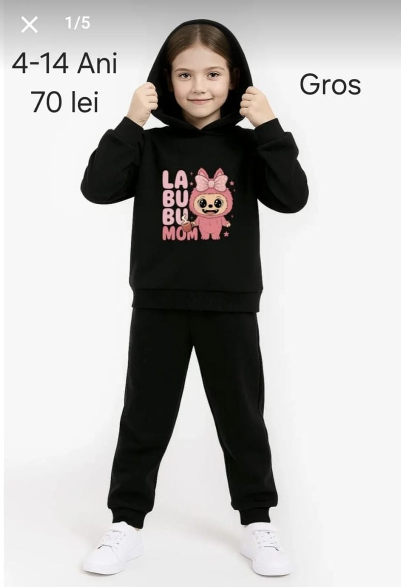 Compleu gros Engros pentru fete, 2 piese, cu model imprimat
