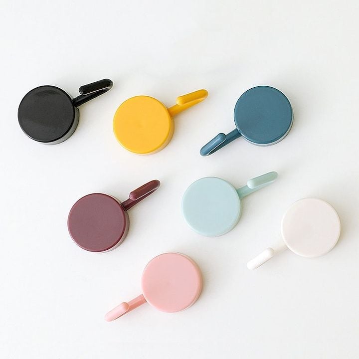 Set cârlige autoadezive colorate – suport multifuncțional pentru chei și obiecte mici, 5 cm,En-gros