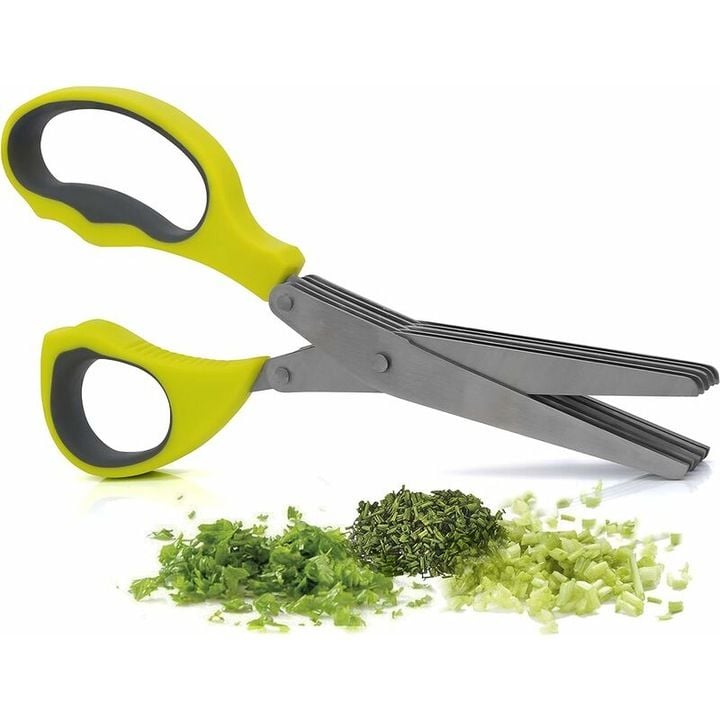 Foarfecă multifuncțională cu 5 lame din inox pentru ierburi aromatice,En-gros