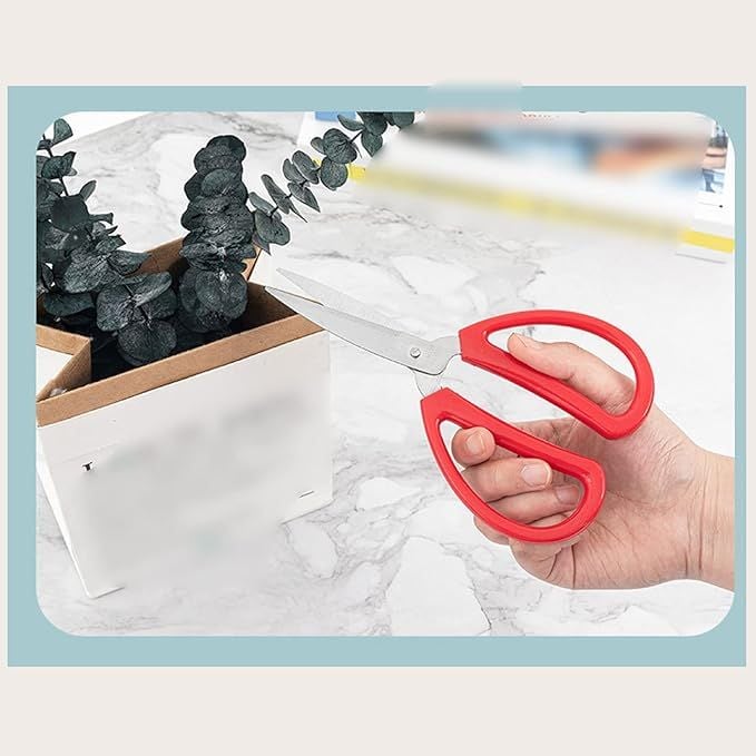 Foarfecă multifuncțională pentru grădină și uz casnic – mâner ergonomic roșu,En-gros