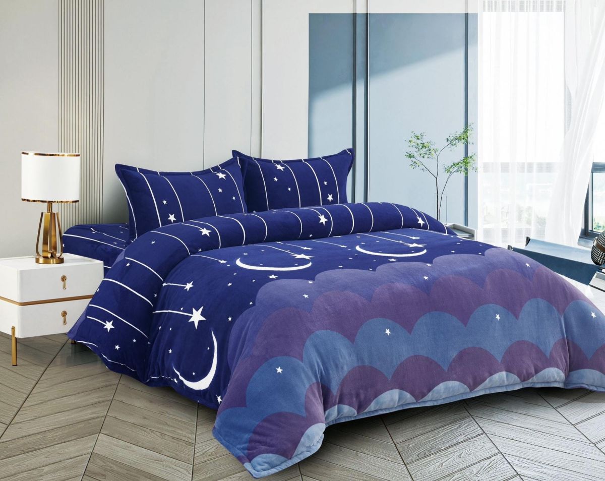 Lenjeri Cocolino En-Gros, Albastru Deschis, pentru Pat Dublu, 200x230cm, cu 2 Fete de Perna Incluse