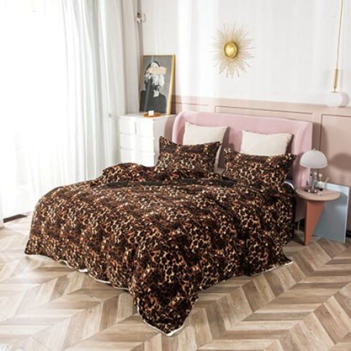 Lenjeri Cocolino En-Gros, Maro inchis, pentru Pat Dublu, 200x230cm, cu 2 Fete de Perna Incluse