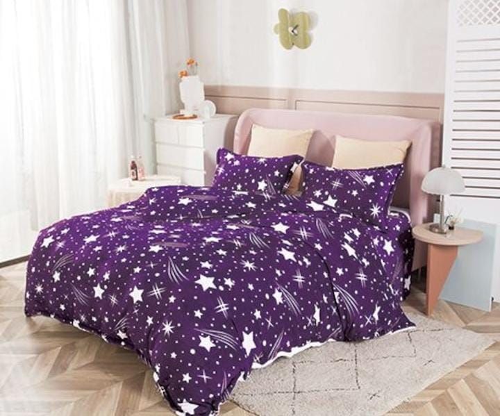 Lenjeri Cocolino En-Gros, Mov, pentru Pat Dublu, 200x230cm, cu 2 Fete de Perna Incluse