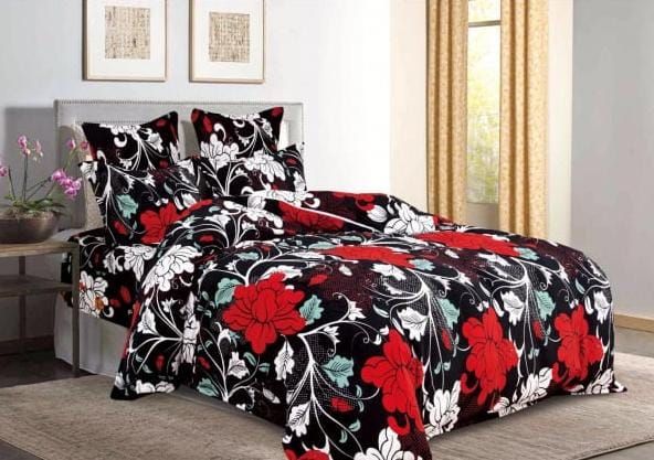 Lenjeri Cocolino En-Gros, Negru, pentru Pat Dublu, 200x230cm, cu 2 Fete de Perna Incluse