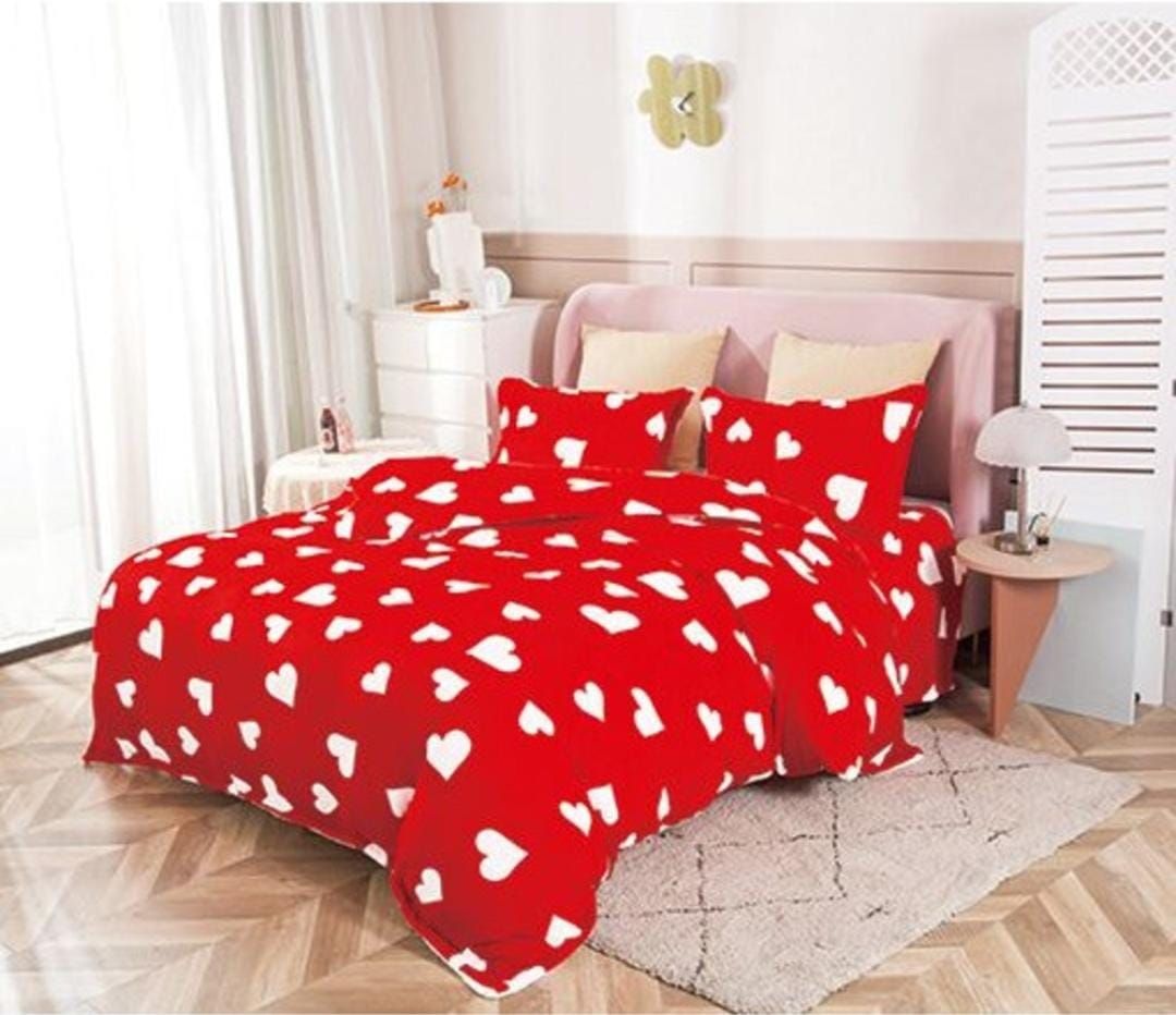 Lenjerii Cocolino En-Gros, Rosu, pentru Pat Dublu, 200x230cm, cu 2 Fete de Perna Incluse