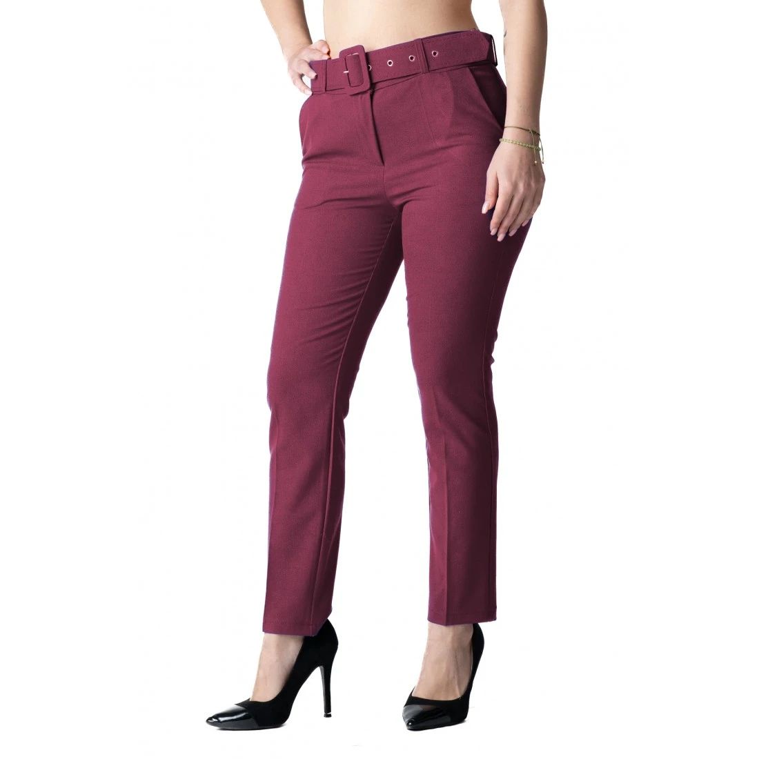 Pantaloni office cu curea, en-gross