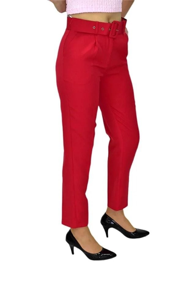 Pantaloni office cu curea, en-gross