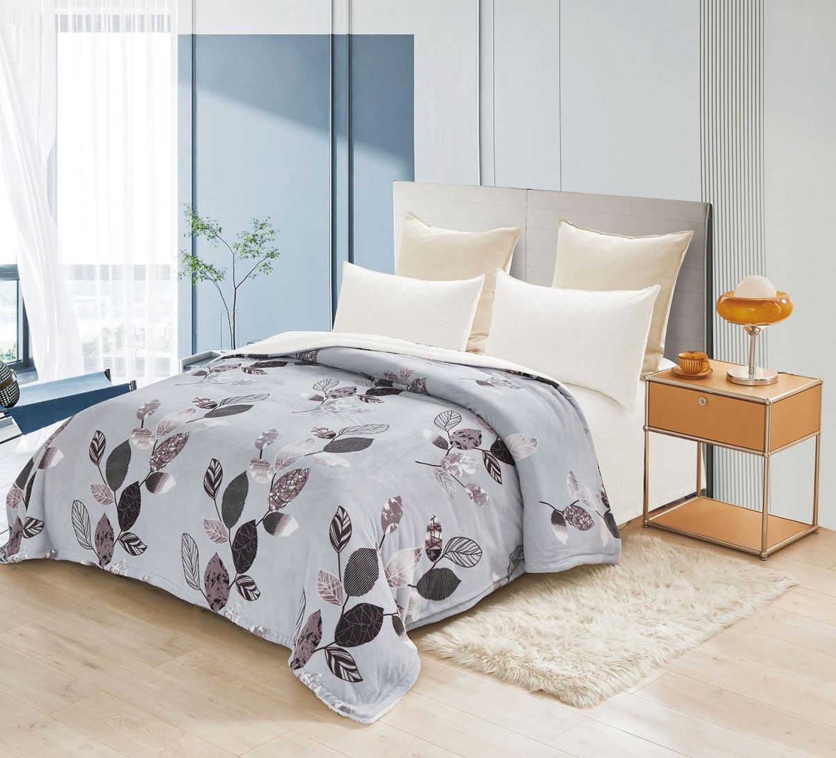 Paturi Cocolino En-Gros, Gri, Groase, 1,9Kg Bucata cu Blanita, pentru Pat Dublu, 200x230cm