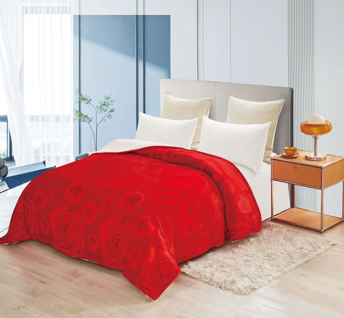 Paturi Cocolino En-Gros, Rosu, Groase, 1,9Kg Bucata cu Blanita, pentru Pat Dublu, 200x230cm