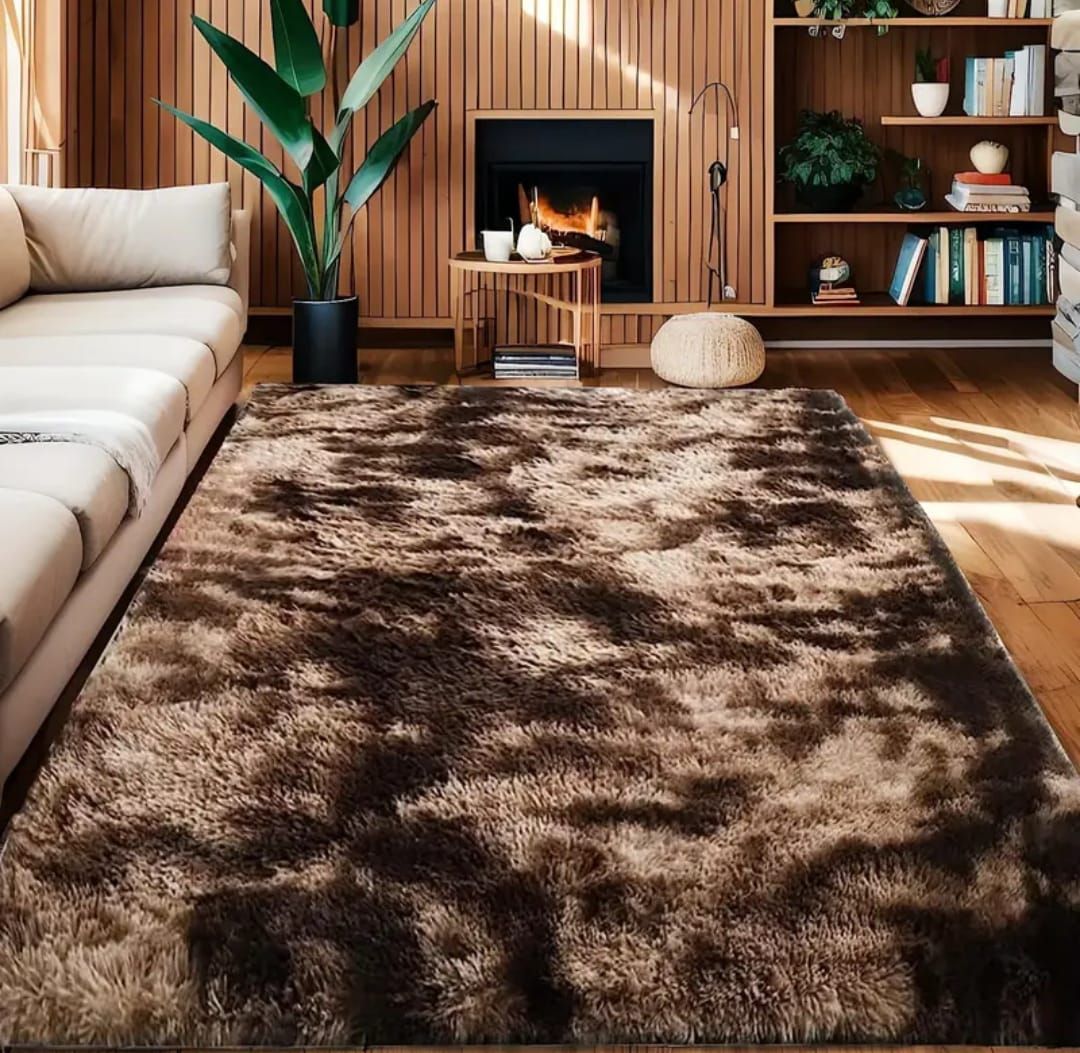 Covoare Fluffy En-Gros, Maro, 150x200cm, Design Modern, Elegant si Confortabil