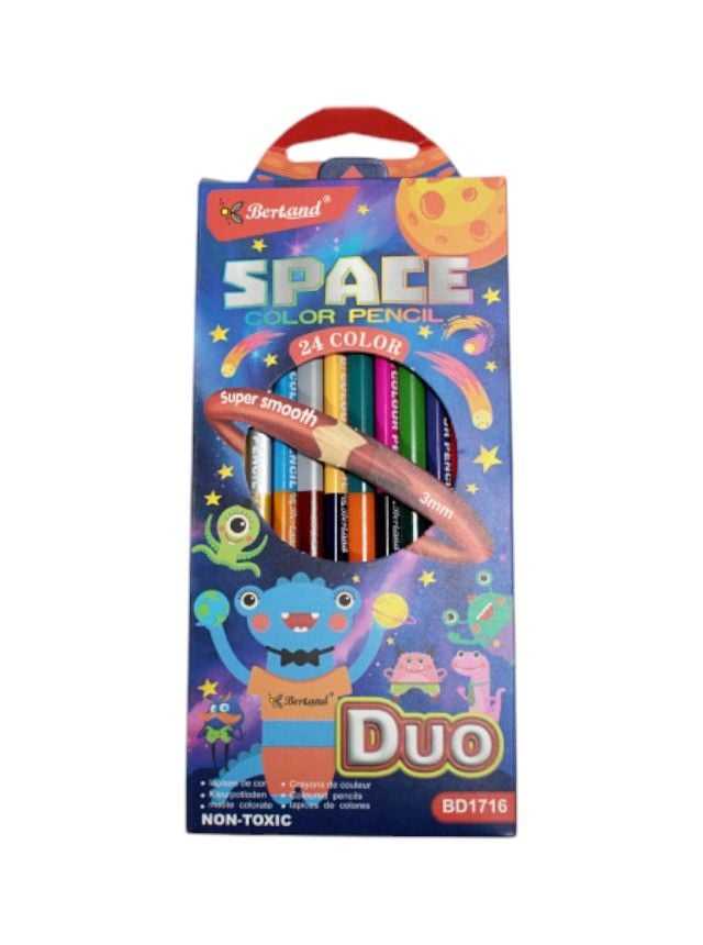 Creioane colorate Engros, mari, set 12 culori, BD1716, 18 cm