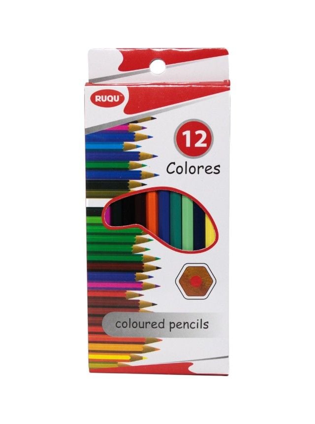 Creioane colorate Engros, mari, set 12 culori, 18 cm
