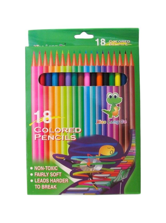 Creioane colorate Engros, mari, set 18 culori, 18 cm