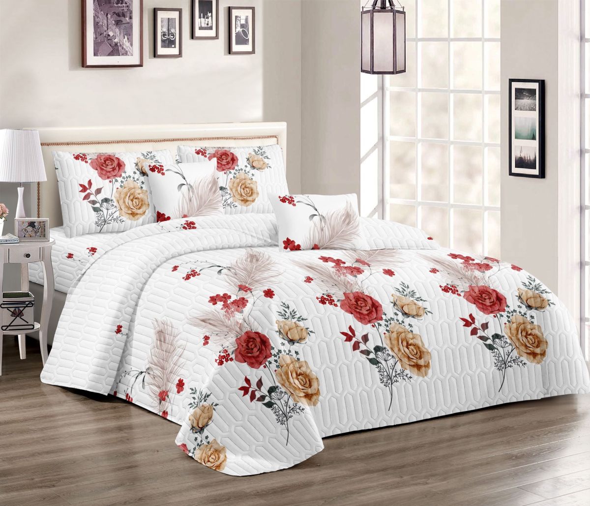 Cuverturi En-Gros, Multicolor, Material Bumbac Superior, pentru Pat Dublu, 220x240, cu 2 Fete de Perna