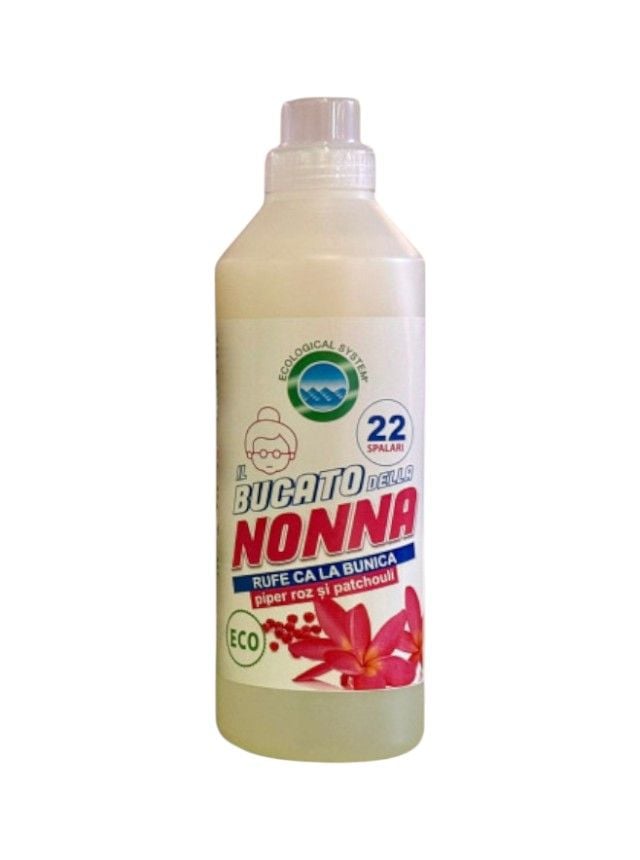 Detergent De Rufe Ecologic Engros, Bucato Della Nona, Rufe Ca La Bunica 1,1 L 22 Spalari, Piper roz și patchouly