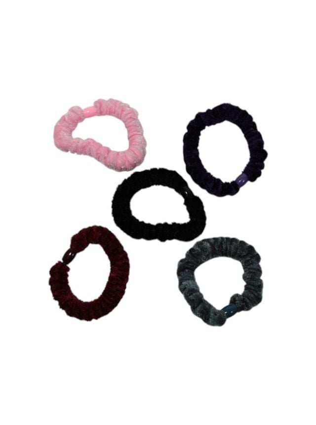 Elastice de par Engros, catifea subtire, mix culori, set 24 buc, CS4