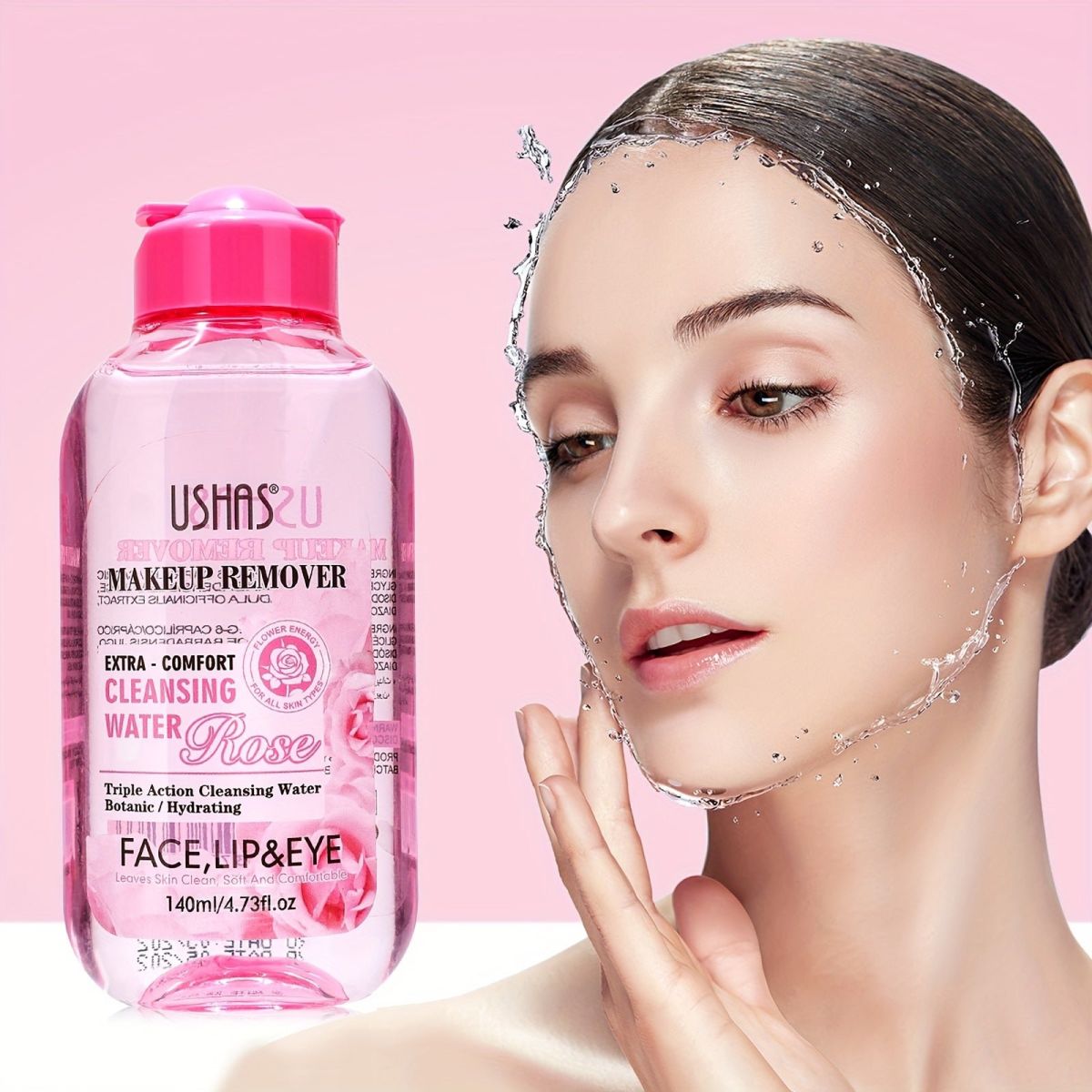 Loțiune demachiantă Ushas Makeup Remover Rose Cleansing Water – FS365 Engros
