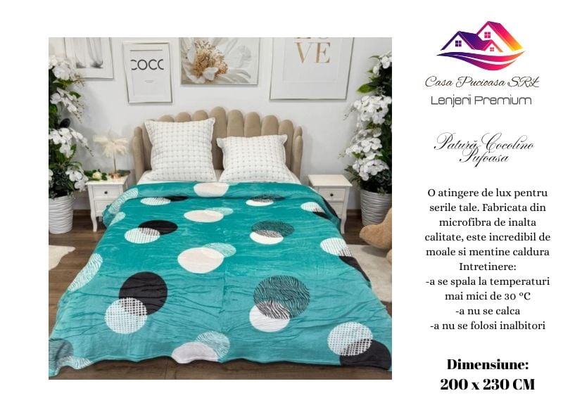 TRIO Paturi En-Gros, SERIE 3 MODELE DIFERITE, Material Cocolino, pentru Pat Dublu 200x230 cm