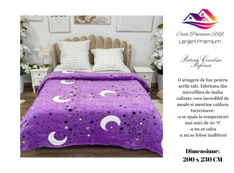 TRIO Paturi En-Gros, SERIE 3 MODELE DIFERITE, Material Cocolino, pentru Pat Dublu 200x230 cm