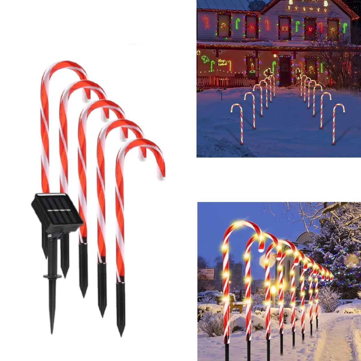 Lampa Solara 5/set Model Acadea, de Craciun 43cm pentru Alei Engros