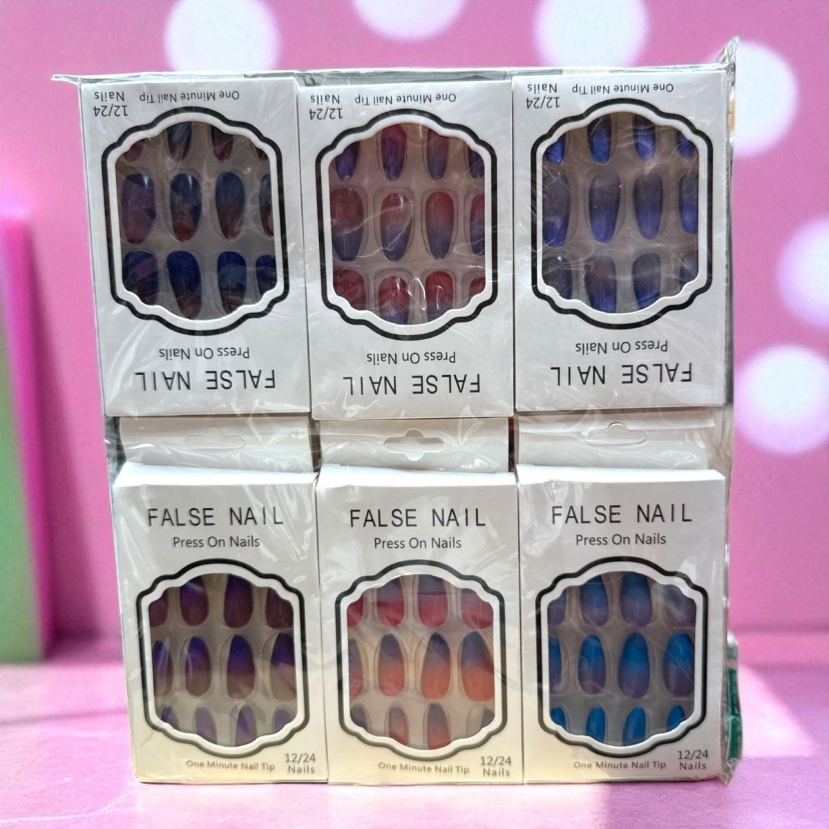 Set 12 Cutii Unghii False Autoadezive 12 Unghii per Cutie – Cod G358 Engros