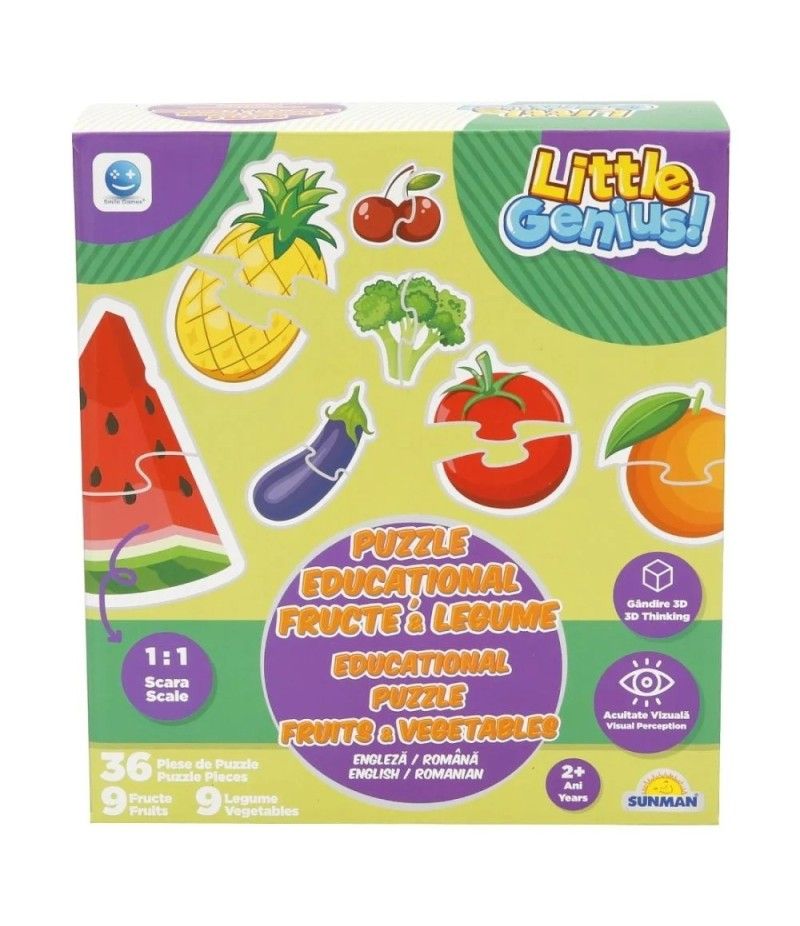 Puzzle Engros fructe si legume 36 de piese , smile games