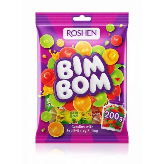 Bomboane cu Umplutura de Fructe Roshen Bim-Bom, 200g Engros