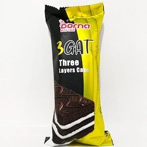 Prajitura in 3 straturi cu crema de lapte si cacao Dorna, 60g Engros