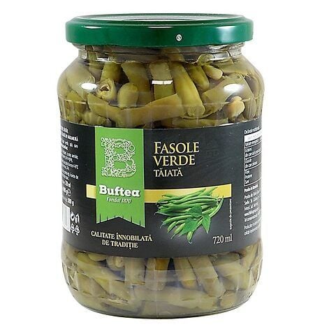 Fasole verde pastai taiata, 720 ml, Buftea Engros