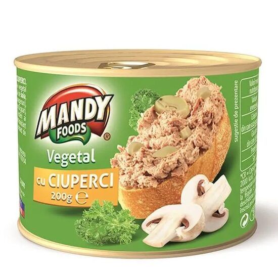 Pateu vegetal cu ciuperci Mandy, 200g Engros