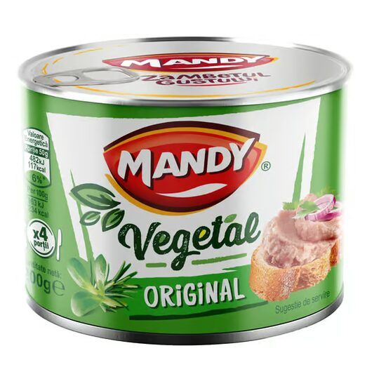 Pateu vegetal Original Mandy, 200g Engros