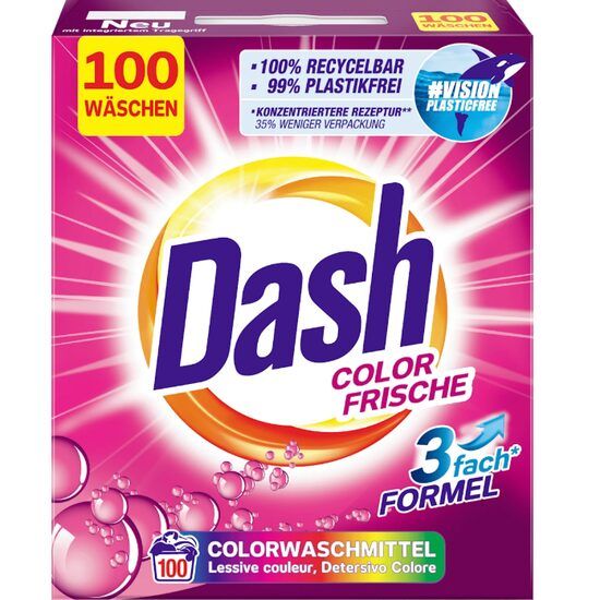 Detergent rufe pudră Alpen Dash Color Freshness, 6kg, 100 Spălări Engros