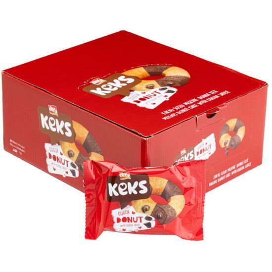 Prajitura Bifa keks mozaic Donut cu crema de cacao 35g Engros