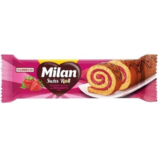 Rulada cu crema de capsuni Milan, 150g Engros