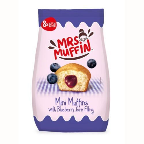 Mini briose umplute cu gem de afine Mrs. Muffin, 200g Engros