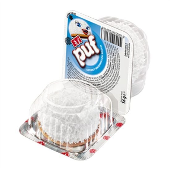 Biscuiti cu spuma de lapte si cocos Eti Puf 16g Engros