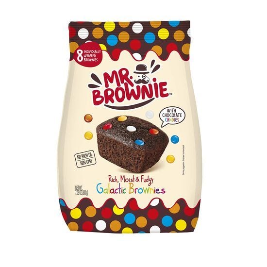 Prajitura cu drajeuri colorate Galactic Mr Brownie, 200g Engros