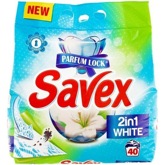 Detergent Automat Savex 2 in 1 White, 4 Kg, 40 Spalari Engros