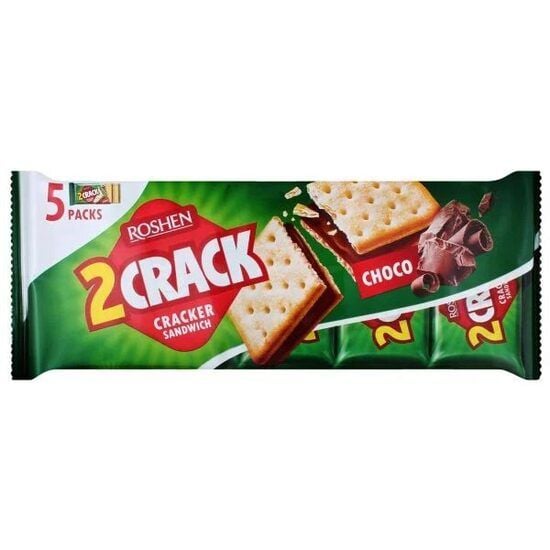 Biscuiți cu cremă de ciocolata Roshen Cracker Cocoa, 235g Engros