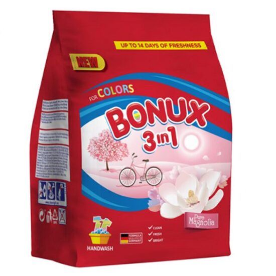 Detergent Bonux manual 3 in 1 Pure Magnolia, 8 spalari, 400g Engros