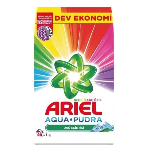 Detergent pudra Ariel Mountain Breeze Aqua Powder- Powder Laundry Detergent Colors 7 kg Engros