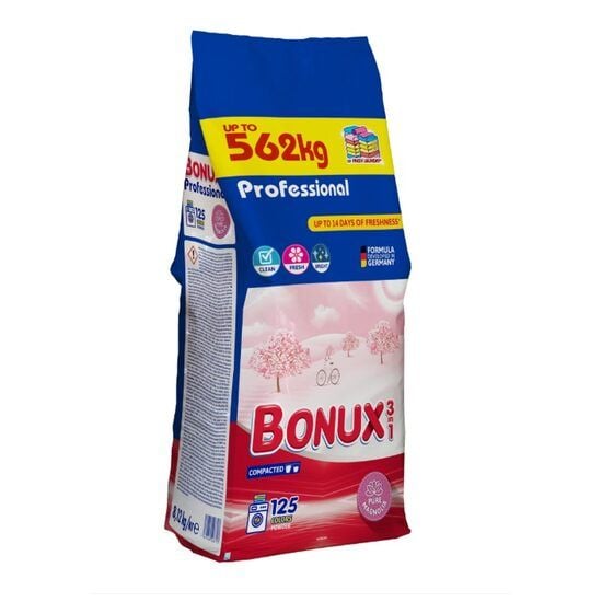 Detergent rufe automat Bonux 3 in 1 Pure Magnolia, pentru rufe colorate, 8,12 kg, 125 spalari Engros