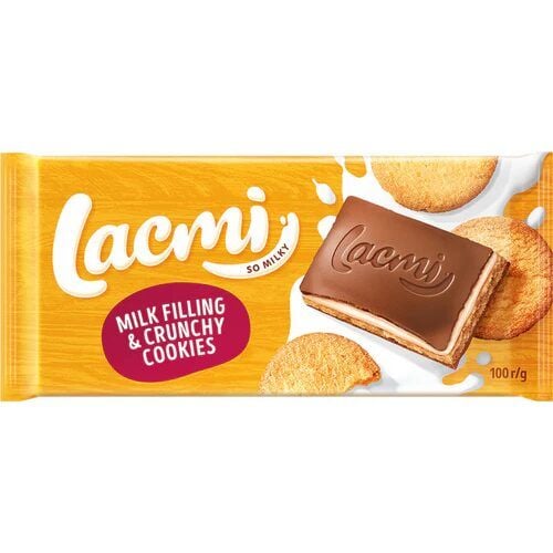 Lacmi ciocolata cu umplutura de lapte si biscuiti Roshen, 100 g Engros