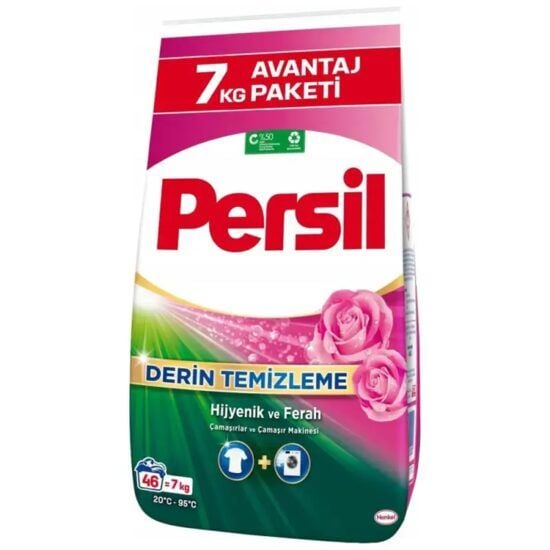 Detergent pudră pentru țesături albe și colorate cu parfum de trandafir universal Persil, 7 kg Engros