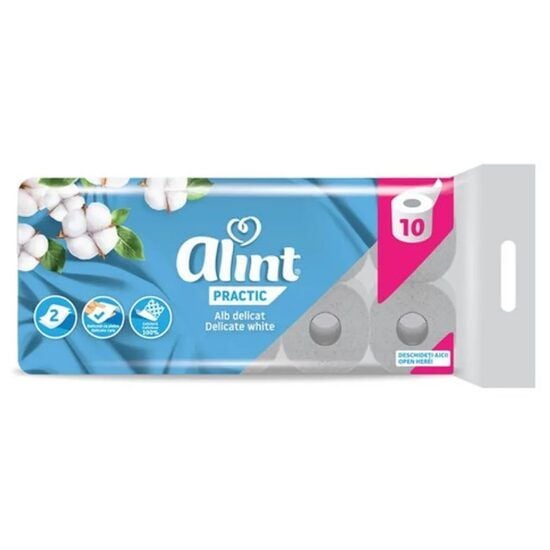 Hartie igienica Alint, alb delikat, 2 straturi, 10 role Engros