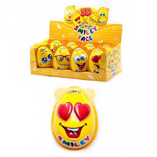 Ouă de ciocolată „Joy” Smiley Face WOOOW 35g | Gust Dulce și Zâmbete Garantate Engros