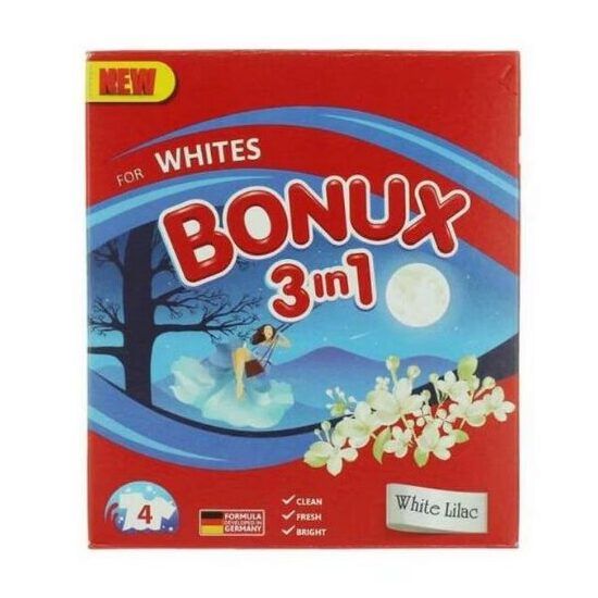 Detergent de rufe Bonux 3 in 1 Automat White Lilac 400 g Engros