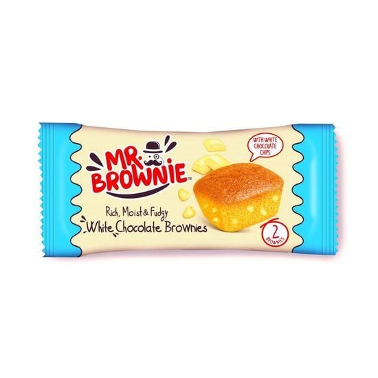 Prajitura cu ciocolata alba belgiana Mr. Brownie White Chocolate Brownie 50 g Engros